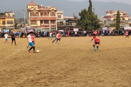 प्रथम प्रचण्ड थैव स्मृति नकआउट फुटबल प्रतियोगितामा झरना स्पोर्टिङ क्लब फाइनलमा प्रवेश