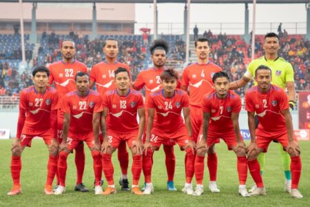 नेपाल १० खेलाडीमा सिमित किर्गिस्तानको यू-२३ टिमसँग गोलरहित बराबरीमा रोकियो
