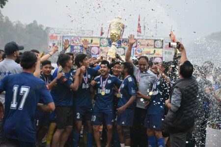 चौथो बागमती गोल्डकप नकआउट फुटबल प्रतियोगिताको उपाधि थ्रीस्टार क्लब, ललितपुरलाई