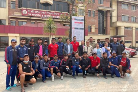 नेपाली राष्ट्रिय क्रिकेट टिमका खेलाडीहरुले कोरोनाविरुद्धको खोप लगाए