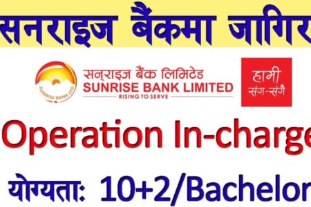 सनराइज बैंकमा जागिर! योग्यता: 10+2 / Bachelor