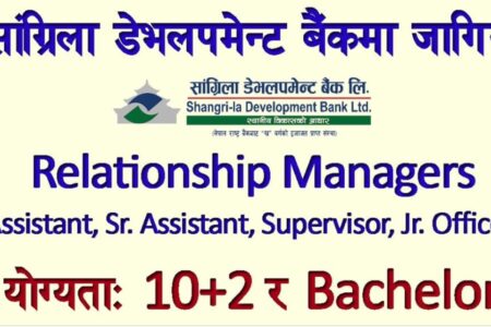 सांग्रिला डेभलपमेन्ट बैंकमा जागिर खुल्यो! योग्यता:10+2/Bachelor ले दिन पाउने